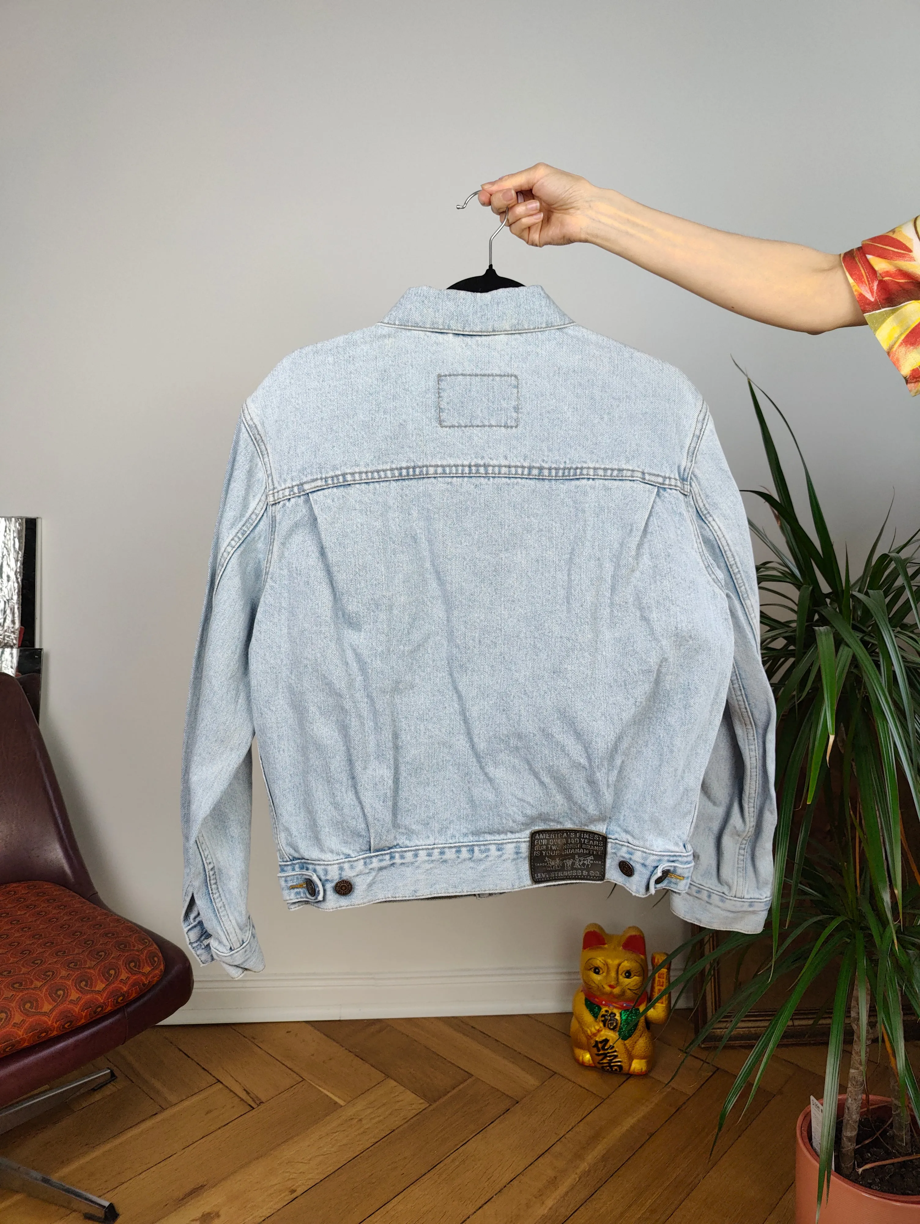 Vintage Levi´s denim jacket orange tab 70601 light blue women S