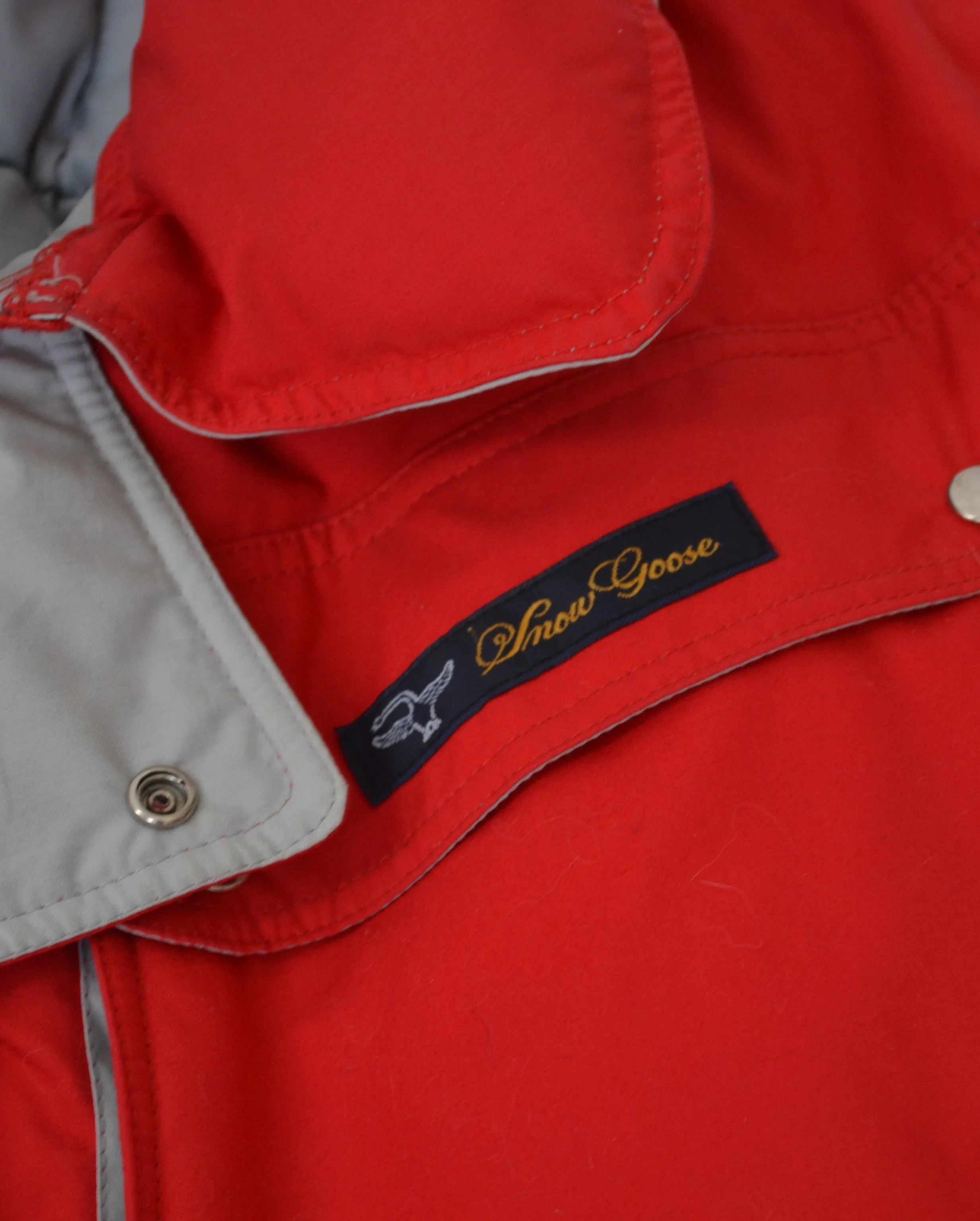 Vintage Red Snow Goose Puffer Jacket