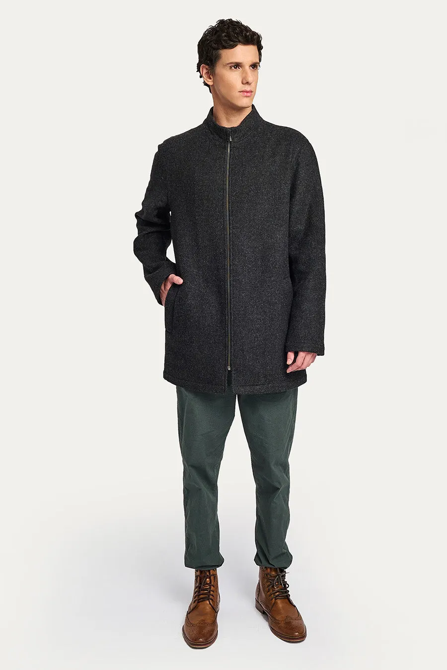Winston Coat Baby Alpaca & Wool Color Antracite