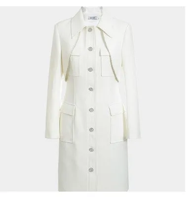 YES BY YESIR belt diamond chain two-piece windbreaker Dress - Hongjie